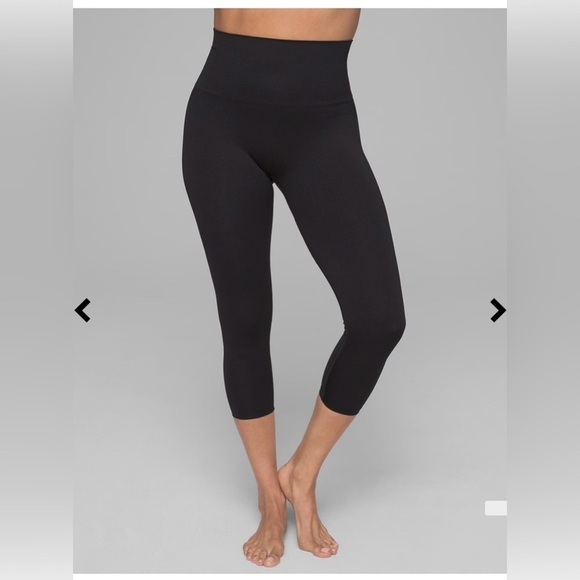 Soma Pants - Soma Slimmingng High Wasted Cropped Legging Black Shapewear Size L Tummy Control